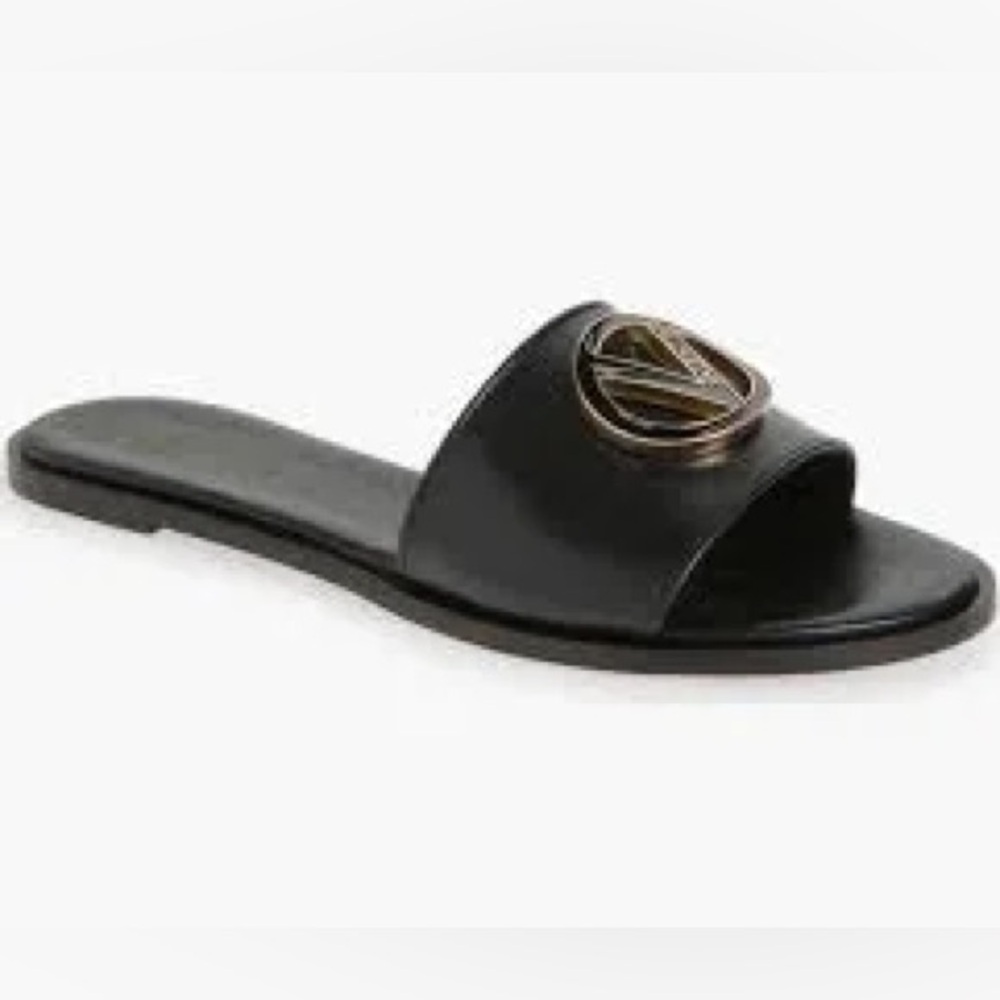 Mario Valentino Bugola Leather Slide Sandals